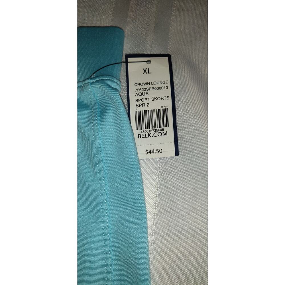 Crown & Ivy Skort Skirt + Shorts Women's Sz XL AQUA Sports Tennis Pickleball NWT - Picture 2 of 11